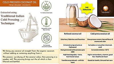 Cold press Coconut oil Cold press Coconut oil